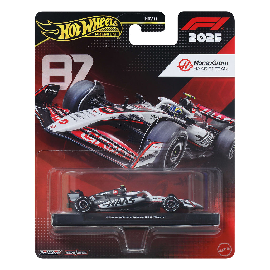 Hot Wheels Premium 2025 Formula 1 MoneyGram Haas Team #87