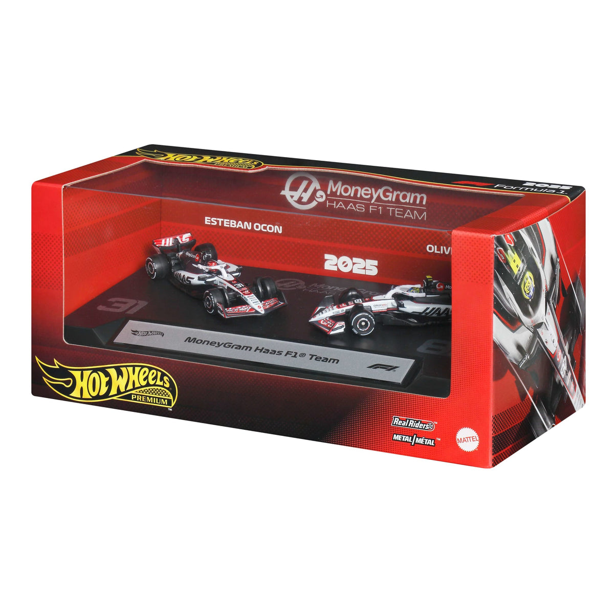 Hot Wheels Premium MoneyGram Haas 2025 Formula 1 Team #31 & Team #87