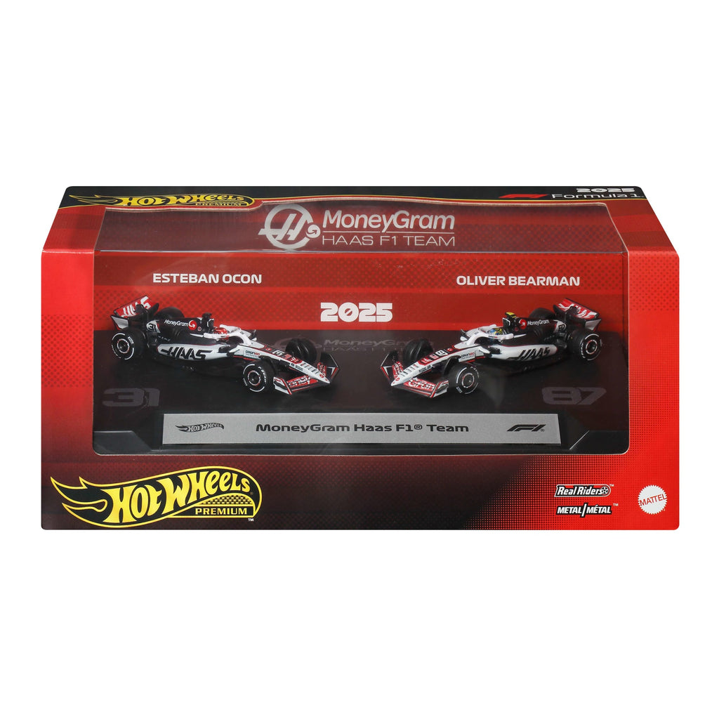 Hot Wheels Premium MoneyGram Haas 2025 Formula 1 Team #31 & Team #87