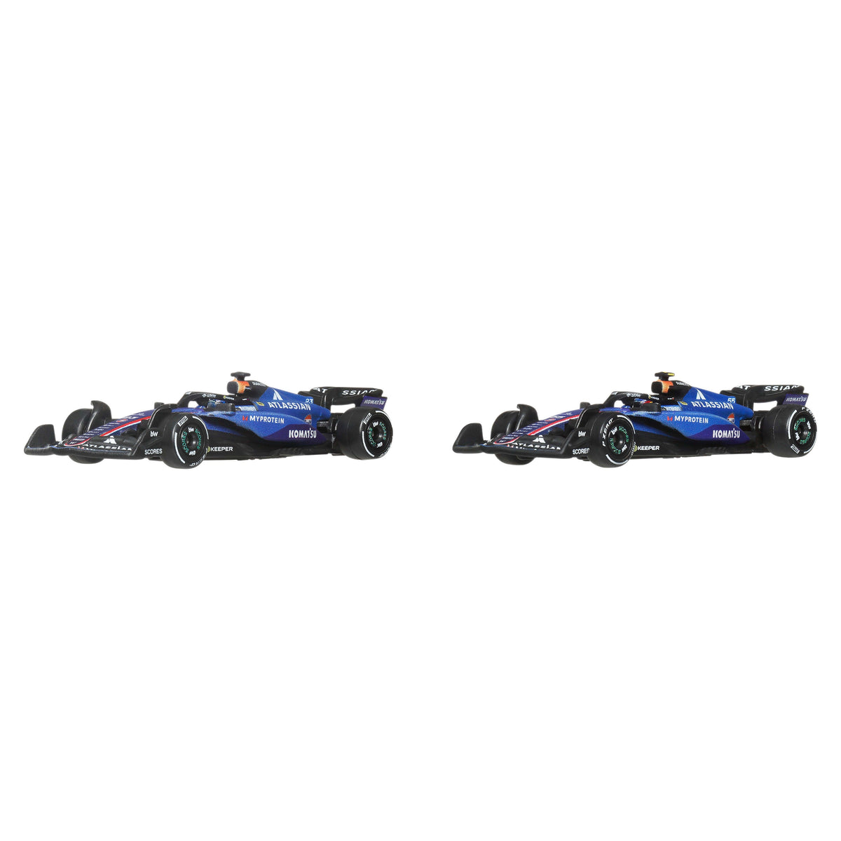 Hot Wheels Premium Atlassian Williams Racing 2025 Formula 1 Team #23 Alex Albon & Team #55 Carlos Sainz