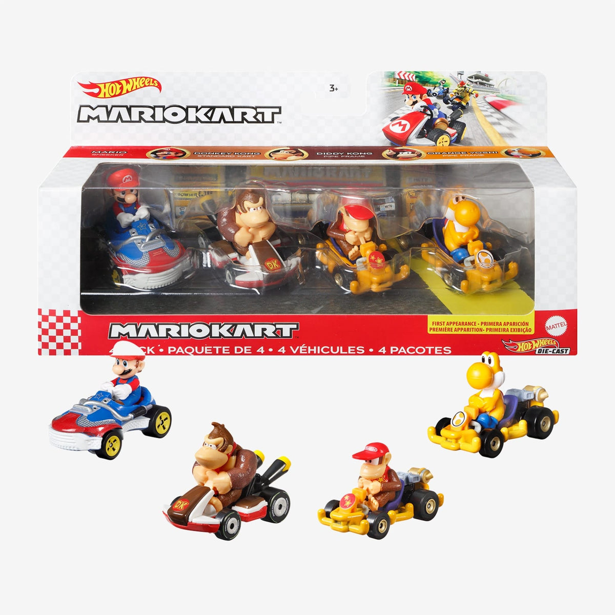 Hot Wheels Mario Kart 4-Pack