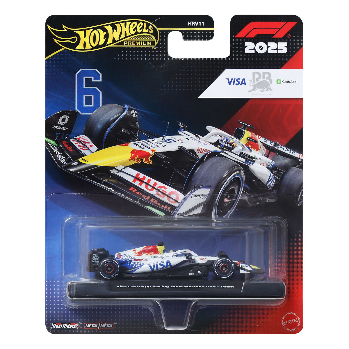 Hot Wheels Premium 2025 Formula 1 Visa Cash App Racing Bulls Team #6