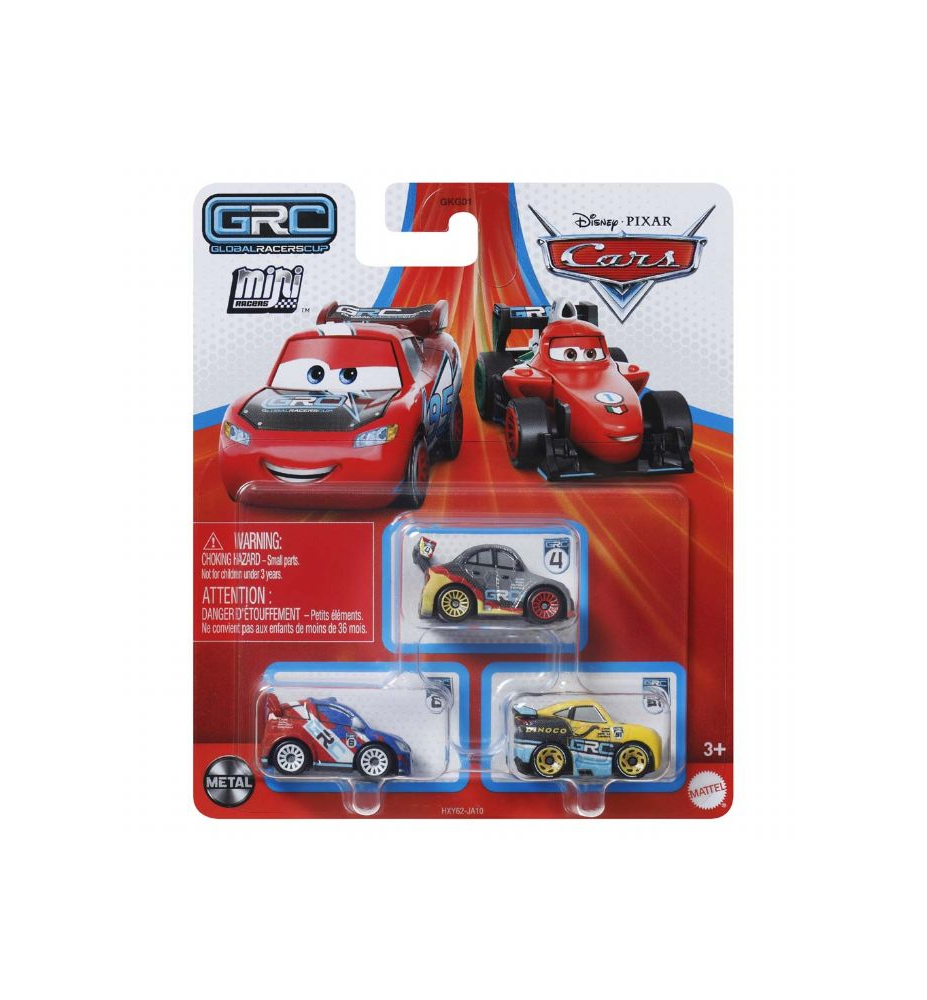 Disney Pixar Cars Mini Racers 3-Pack Raoul ÇaRoule, Max Schnell & Cruz Ramirez