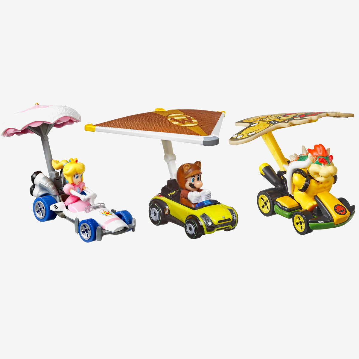 Hot Wheels Mario Kart Vehicle + Glider, Set of 3