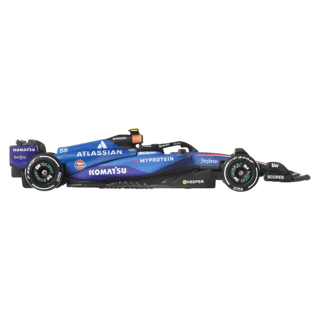 Hot Wheels Premium Atlassian Williams Racing 2025 Formula 1 Team #23 Alex Albon & Team #55 Carlos Sainz