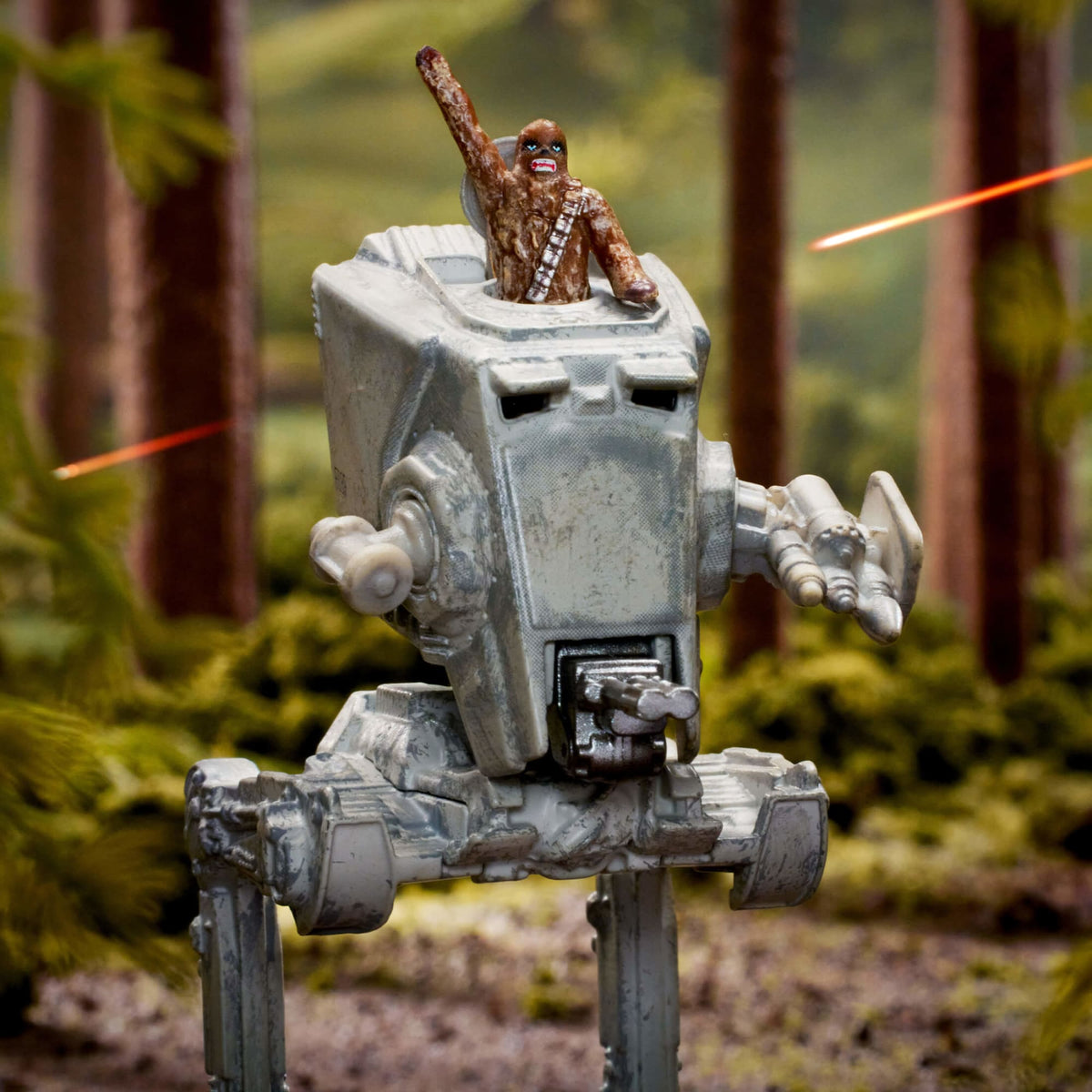 Hot Wheels Star Wars Starships Select AT-ST With Chewbacca
