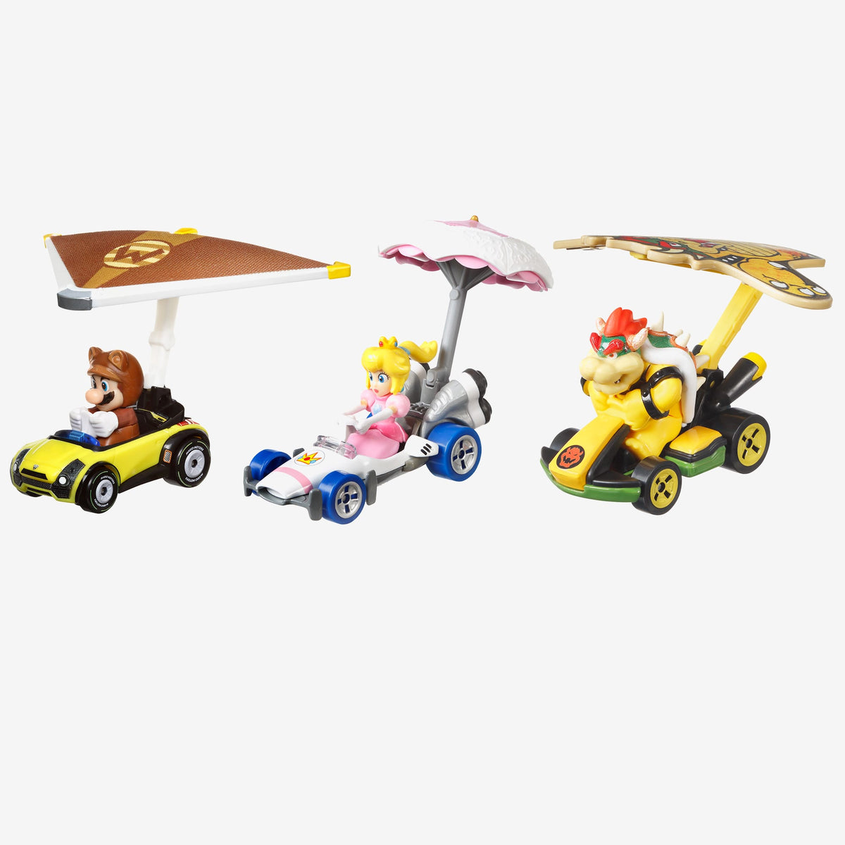 Hot Wheels Mario Kart Vehicle + Glider, Set of 3