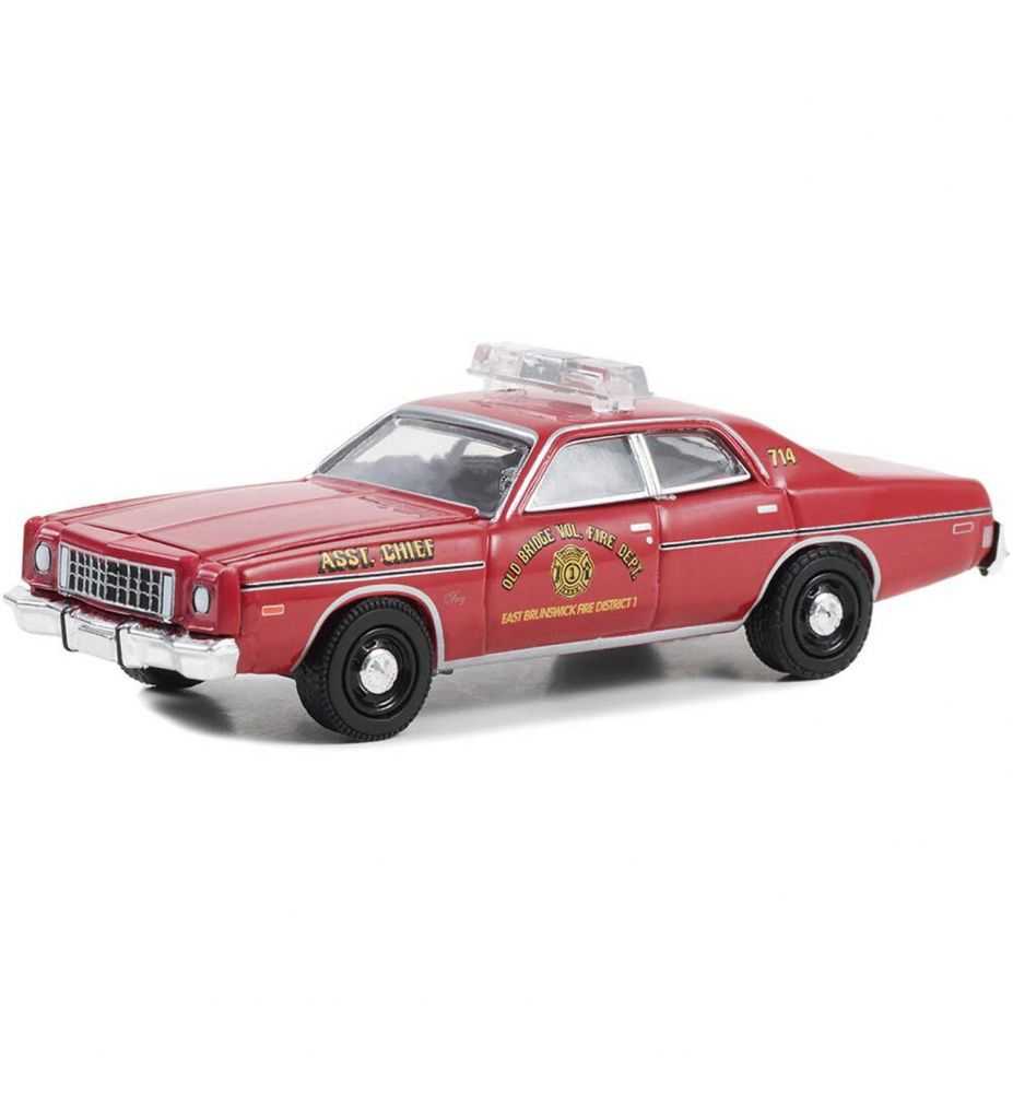 Greenlight 1976 Plymouth Fury Fire Department New Jersey 1:64