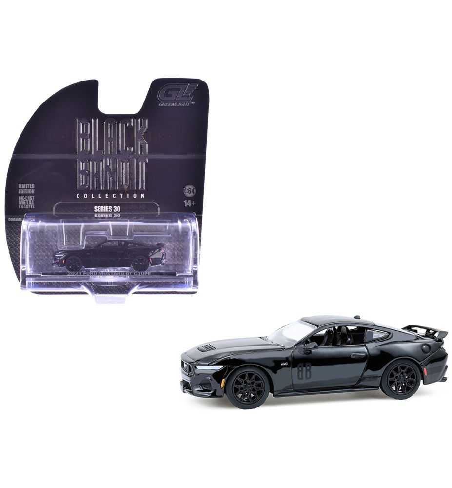 Greenlight Black Bandit 2024 Ford Mustang GT Coupe 1:64