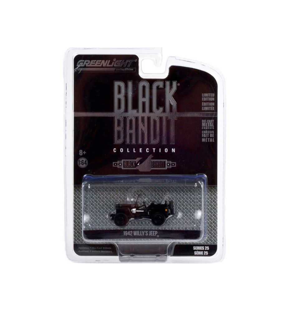 Greenlight Black Bandit 1942 Willys Jeep 1:64