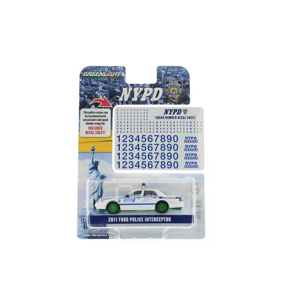 Greenlight 2011 Ford Crown Victoria Police Interceptor NYPD White 1:64