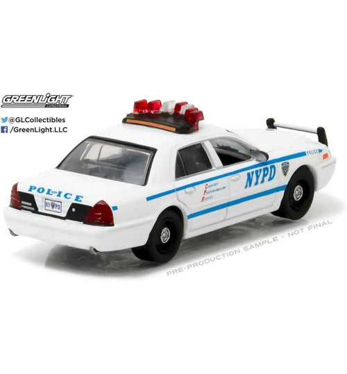Greenlight 2011 Ford Crown Victoria Police Interceptor NYPD White 1:64