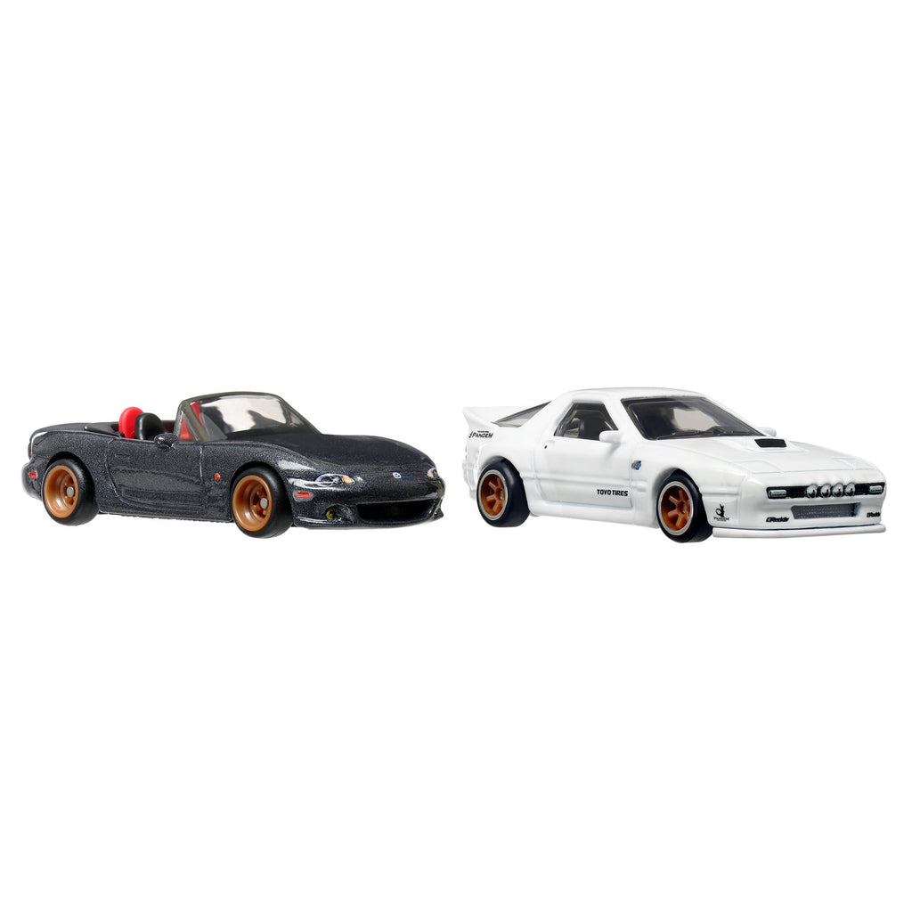 Hot Wheels Premium Car Culture 2-Pack '04 Mazda Mazdaspeed Miata & Mazda RX7 FC Pandem