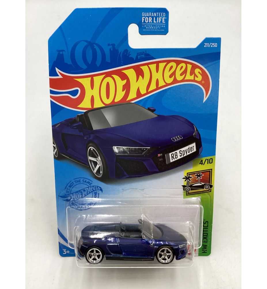 Hot Wheels 2019 Audi R8 Spyder Blue Super Treasure Hunt HW Exotics 4/10 2021