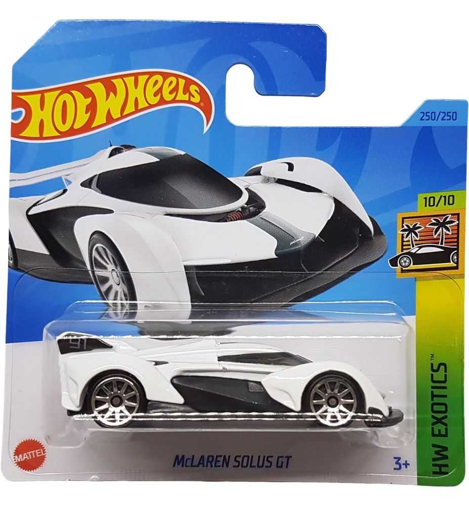 Hot Wheels McLaren Solus GT HW Exotics 10/10 White (Short Card)