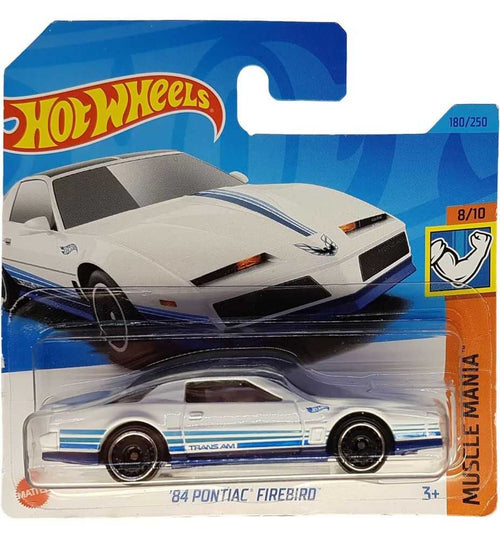 Hot Wheels '84 Pontiac Firebird Trans Am Muscle Mania 8/10 White (Short Card)
