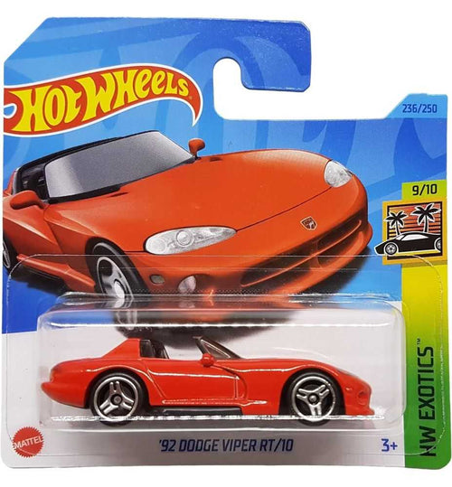 Hot Wheels '92 Dodge Viper RT/10 HW Exotics 9/10 Red (Short Card)