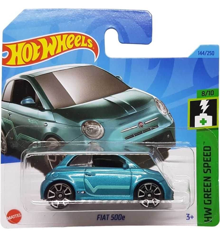Hot Wheels Fiat 500e HW Green Speed 8/10 Turquoise Metallic (Short Card)
