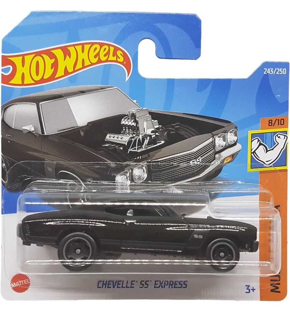 Hot Wheels Chevelle SS Express Muscle Mania 8/10 Black (Short Card)