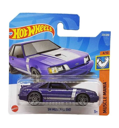Hot Wheels '84 Mustang SVO Muscle Mania 4/10 Purple (Short Card)