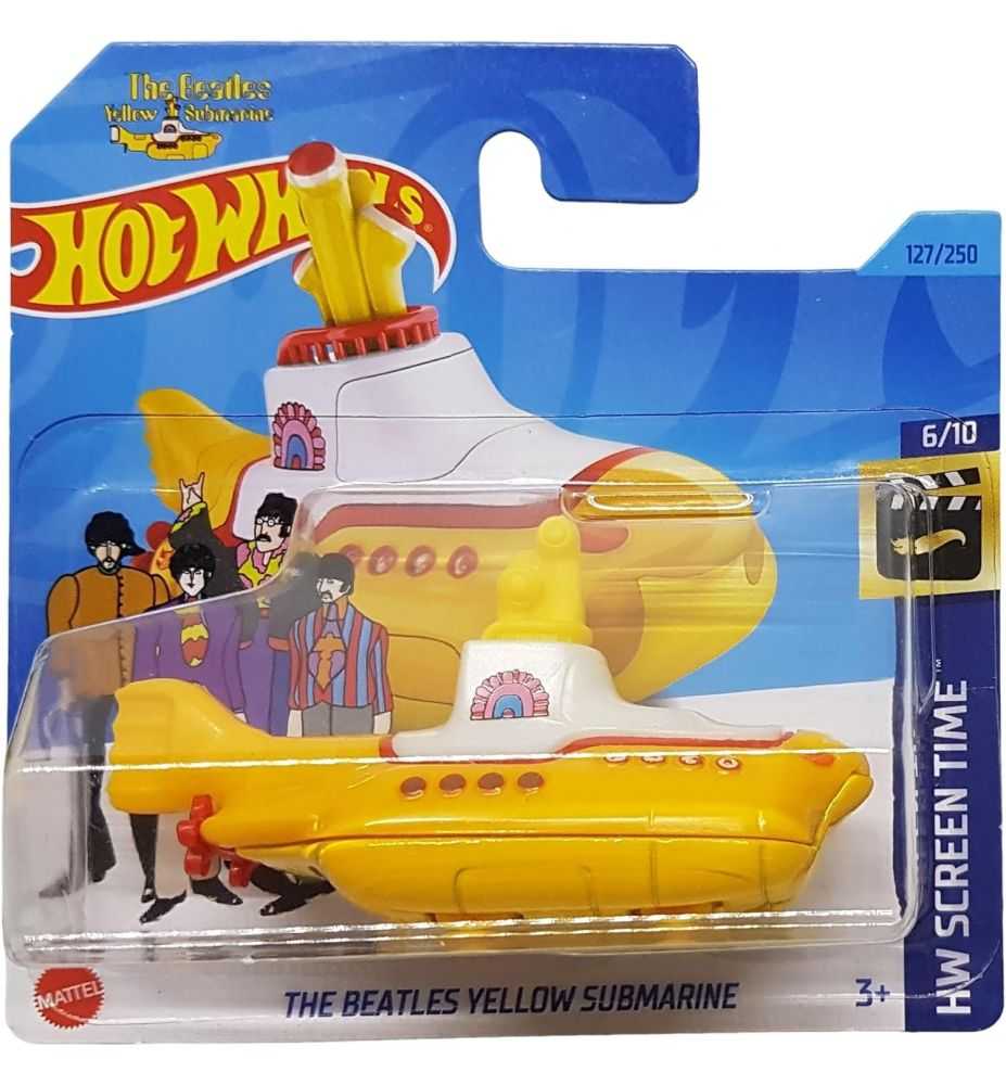 Hot Wheels The Beatles Yellow Submarine HW Screen Time 6/10 (Short Card)