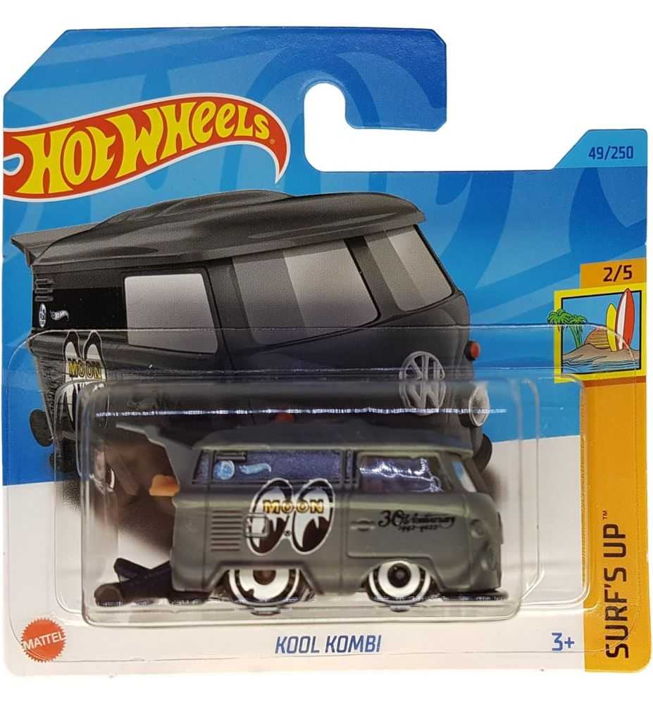 Hot Wheels Kool Kombi Surf's Up 2/5 Mooneyes Grey (Short Card)