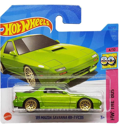 Hot Wheels '89 Mazda Savanna RX-7 FC3S HW The '80s 4/10 Green Metallic (Short Card)