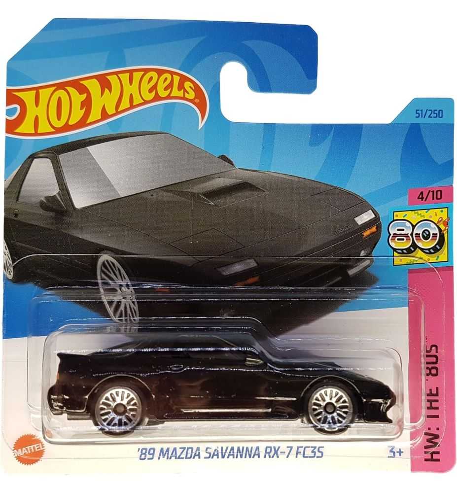 Hot Wheels '89 Mazda Savanna RX-7 FC3S HW The '80s 4/10 Black (Short Card)