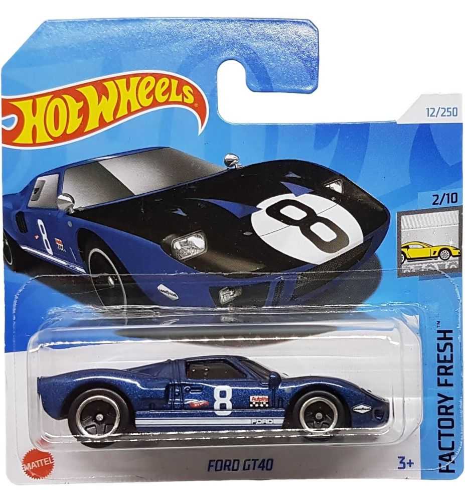 Hot Wheels Ford GT40 Factory Fresh 2/10 Goodyear Autolite (Short Card)