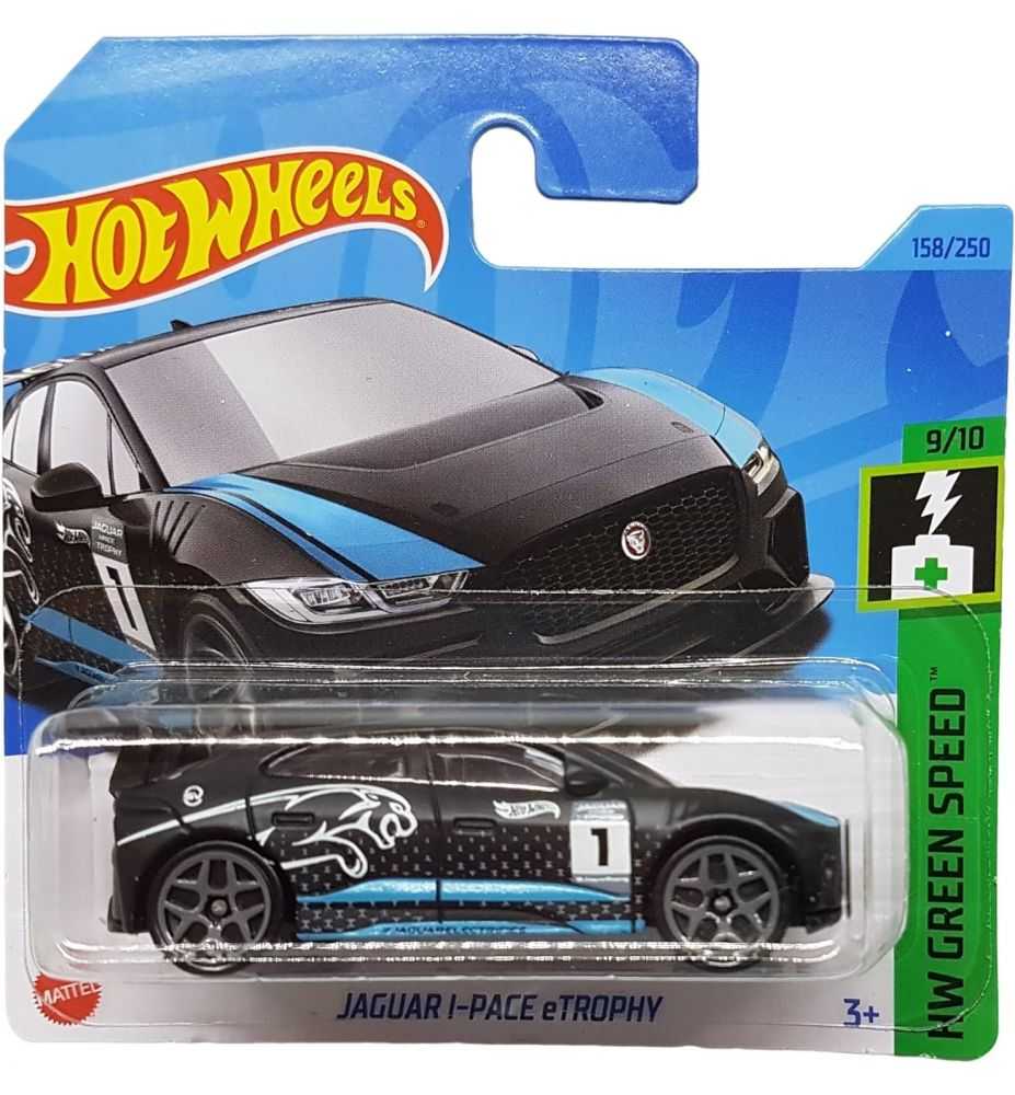 Hot Wheels Jaguar I-Pace eTrophy HW Green Speed 9/10 Black (Short Card)