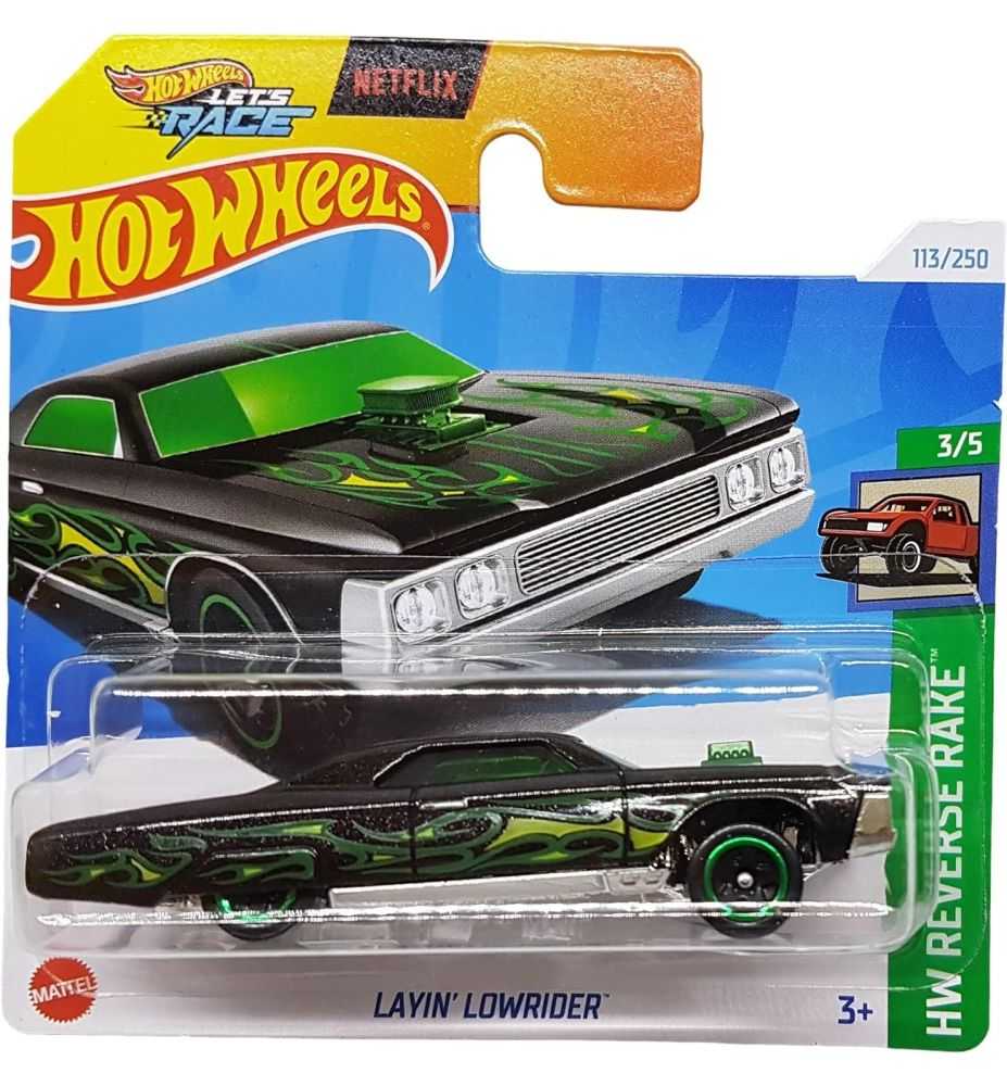 Hot Wheels Layin' Lowrider HW Reverse Rake 3/5 Netflix Let's Race (Short Card)