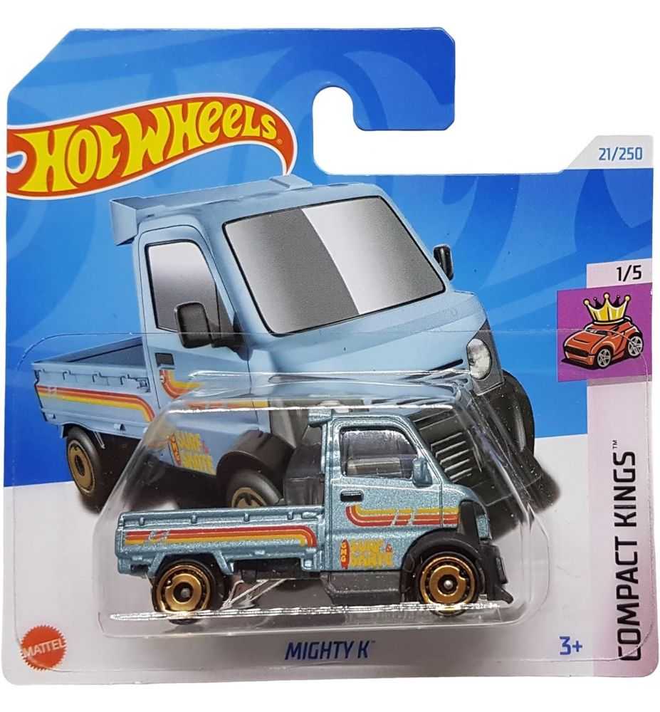Hot Wheels Mighty K Compact Kings 1/5 Surf & Skate Light Blue Metallic (Short Card)