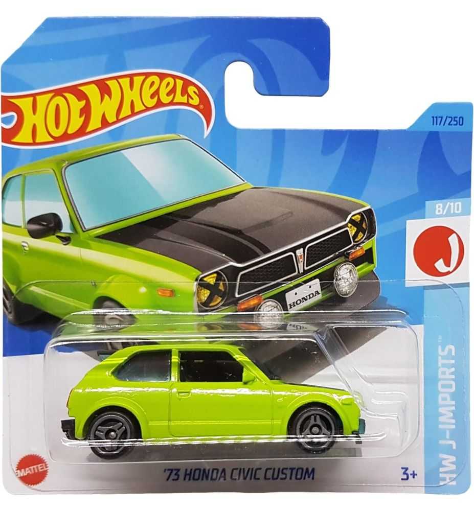 Hot Wheels '73 Honda Civic Custom HW J-Imports 8/10 Green (Short Card)