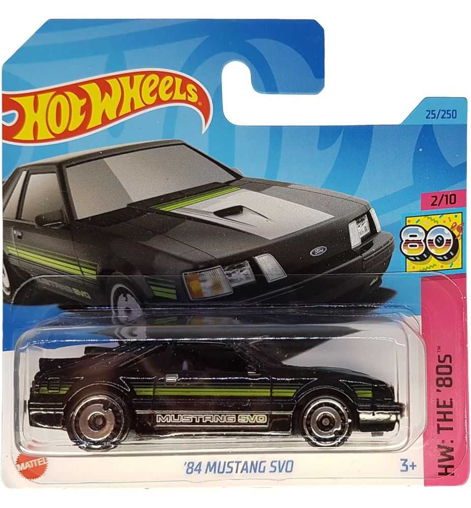 Hot Wheels '84 Mustang SVO HW The '80s 2/10 Black (Short Card)