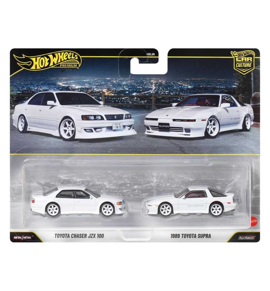 Hot Wheels Premium 2-Pack Toyota Chaser JZX100 & 1989 Toyota Supra