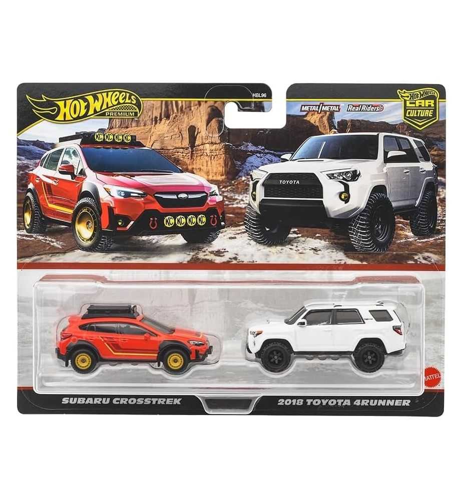 Hot Wheels Premium 2-Pack Subaru Crosstrek & 2018 Toyota 4Runner