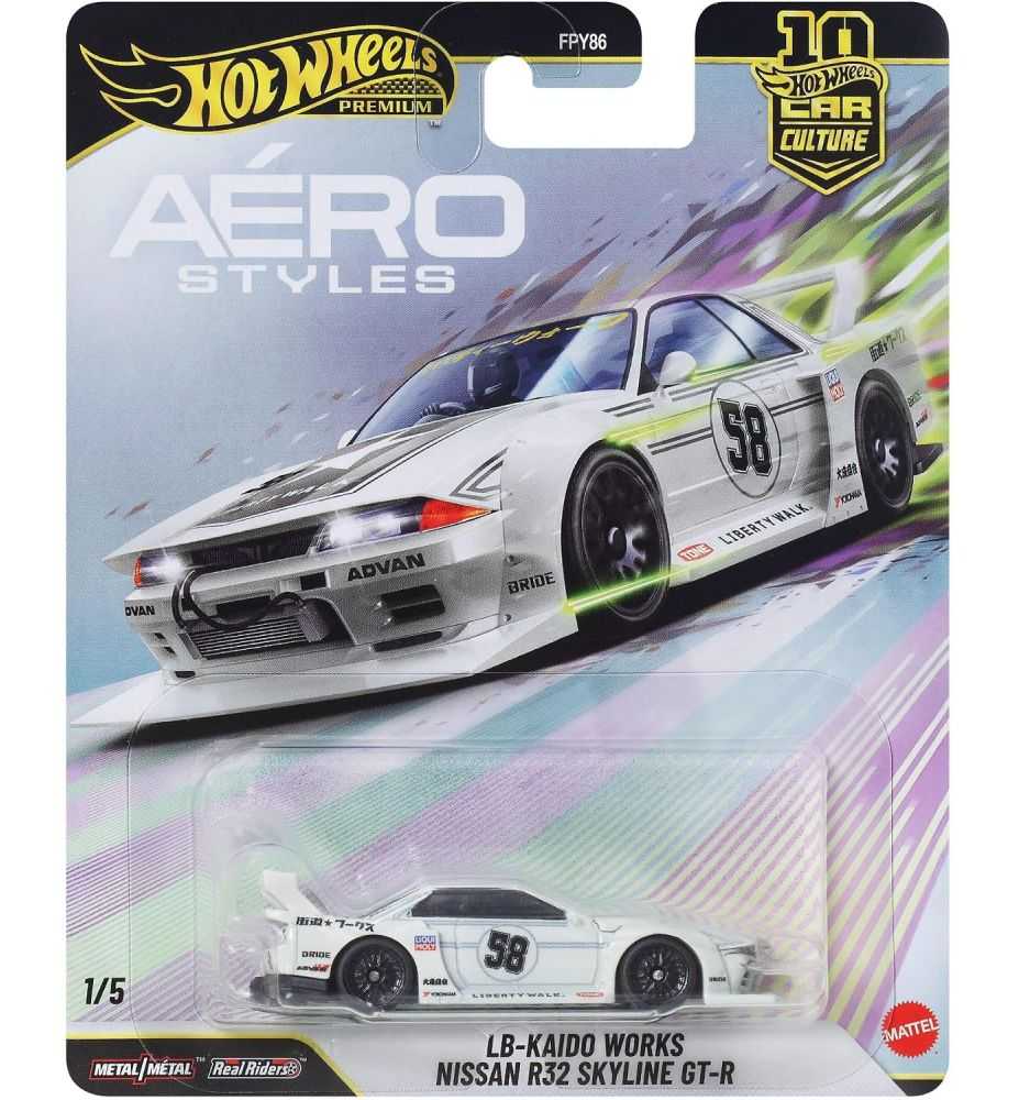 Hot Wheels Premium Aerostyles LB-Kaido Works Nissan Skyline R32 GT-R (1/5)