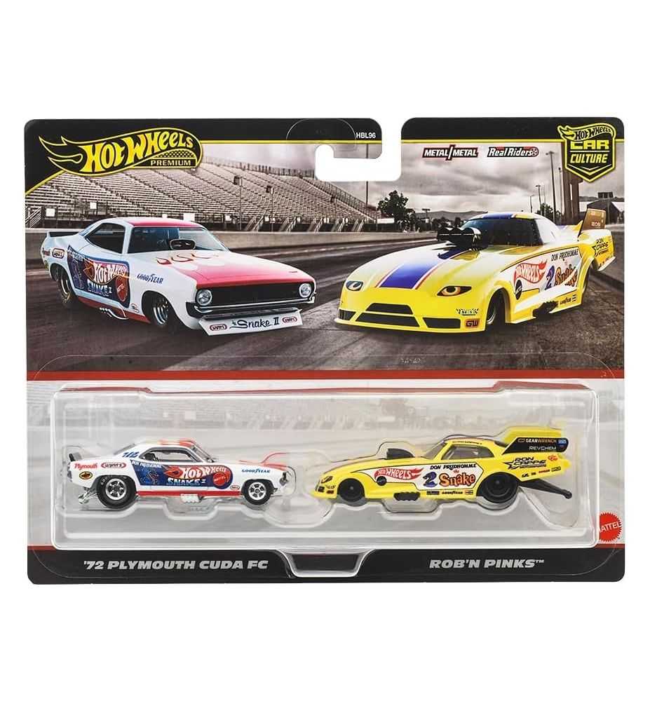 Hot Wheels Premium 2-Pack '72 Plymouth Cuda FC & Rob N' Pinks