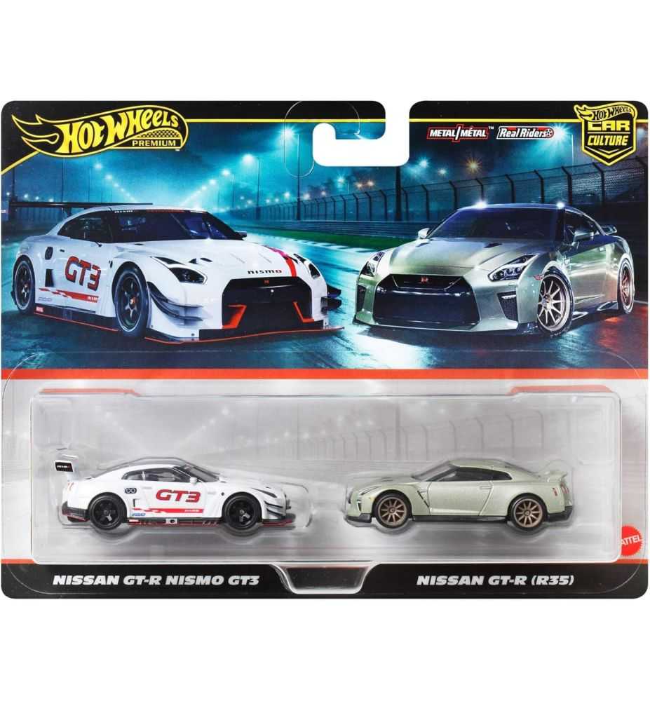 Hot Wheels Premium 2-Pack Nissan GT-R Nismo GT3 & Nissan GT-R (R35)