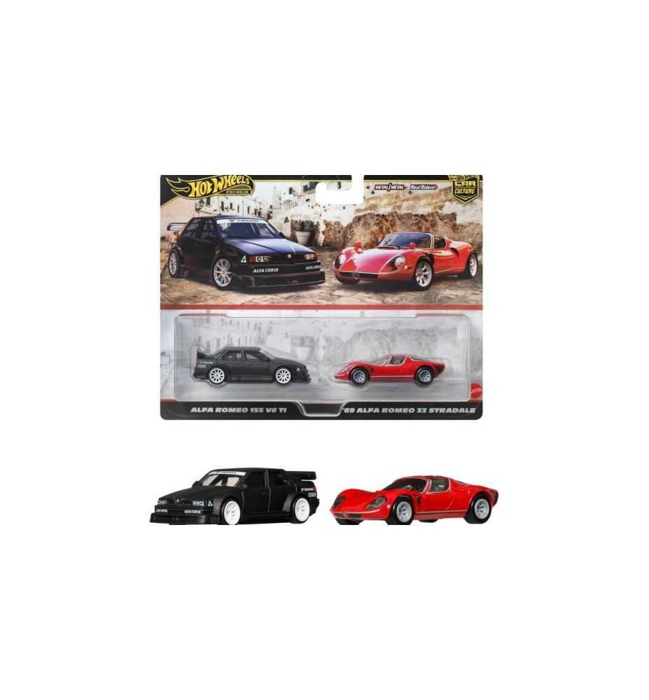 Hot Wheels Premium 2-Pack Alfa Romeo 155 V6 Ti & '69 Alfa Romeo 33 Stradale