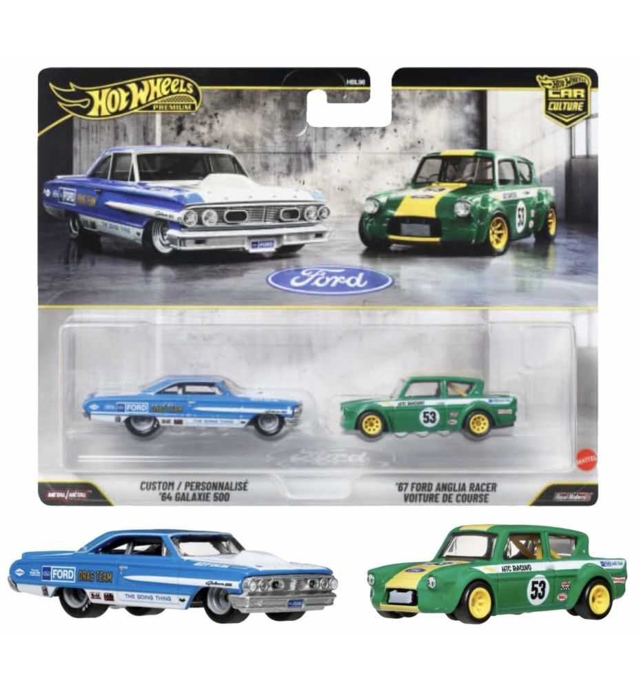Hot Wheels Premium 2-Pack Custom '64 Galaxie 500 & '67 Ford Anglia Racer