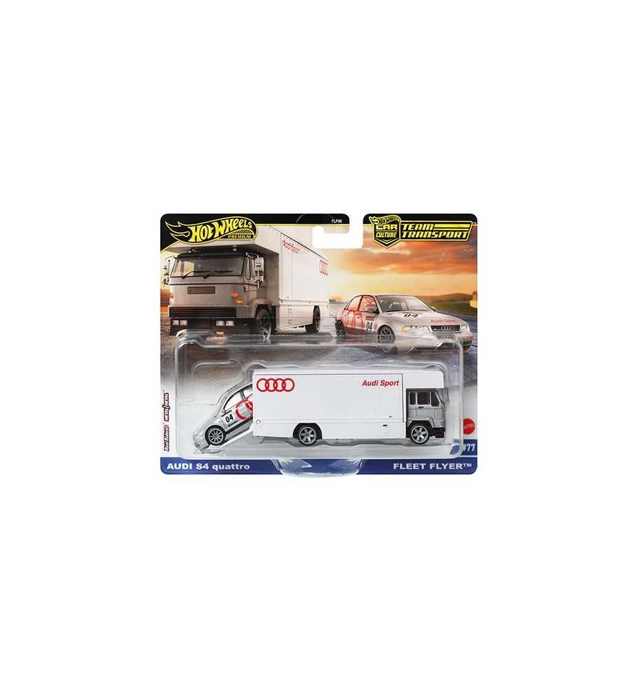 Hot Wheels Premium Team Transport Audi S4 Quattro + Fleet Flyer #77