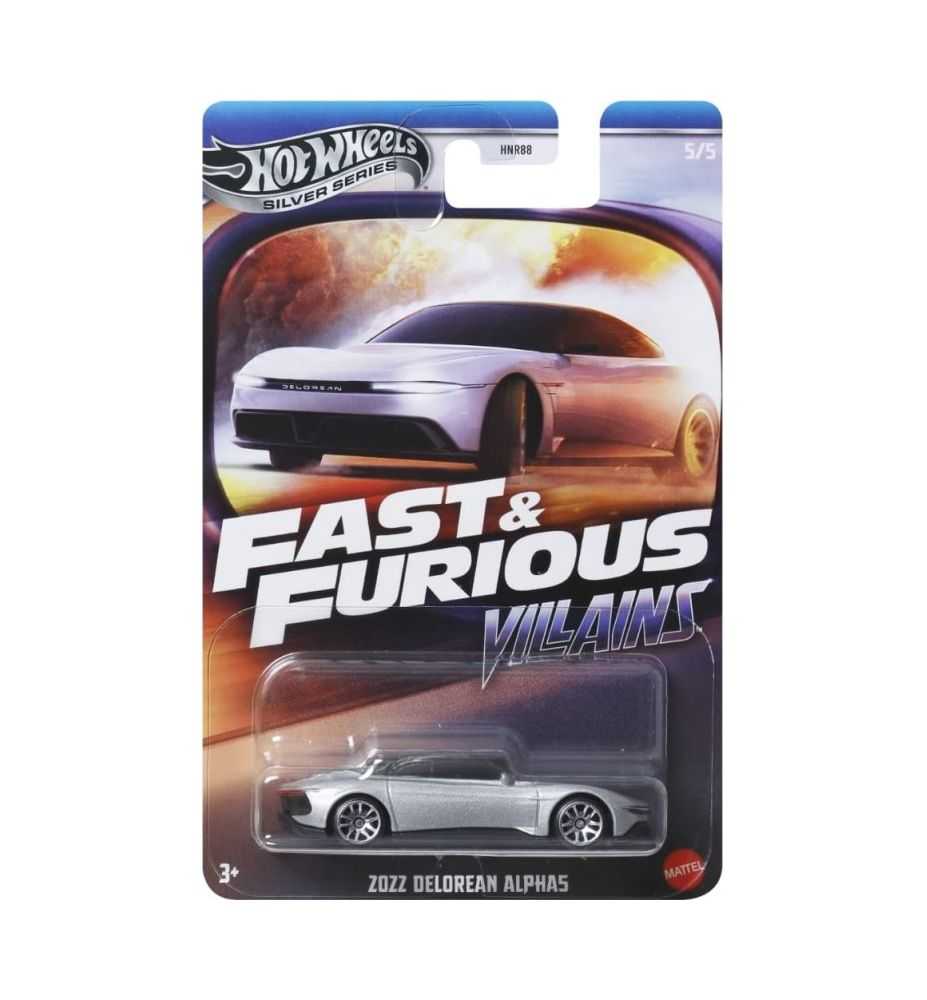 Hot Wheels Silver Series Fast & Furious Villains 2022 DeLorean Alpha5 (5/5)