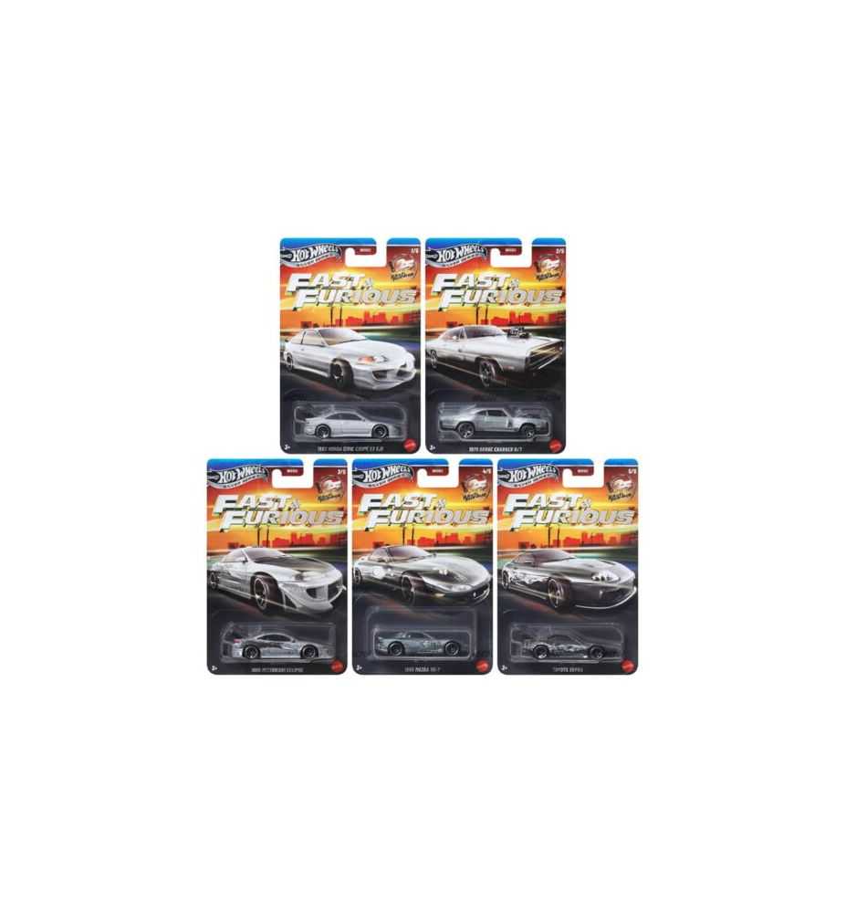 Hot Wheels Silver Series Fast & Furious Complete Set (5 Cars)