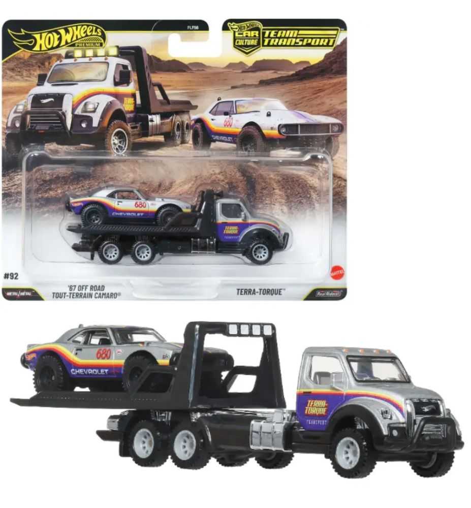 Hot Wheels Team Transport '67 Off Road Camaro + Terra Torque