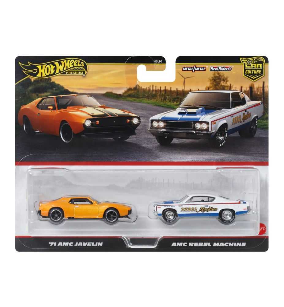 Hot Wheels Premium 2-Pack '71 AMC Javelin & AMC Rebel Machine
