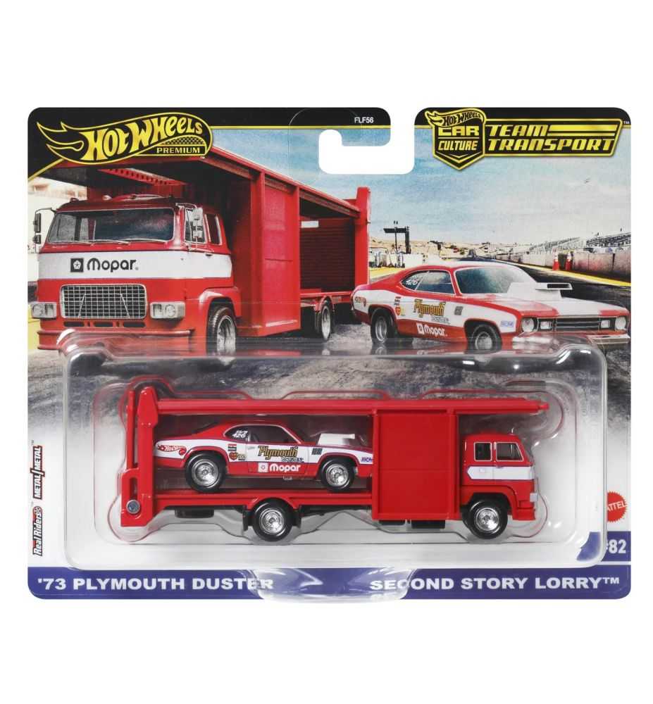 Hot Wheels Team Transport '73 Plymouth Duster + Second Story Lorry