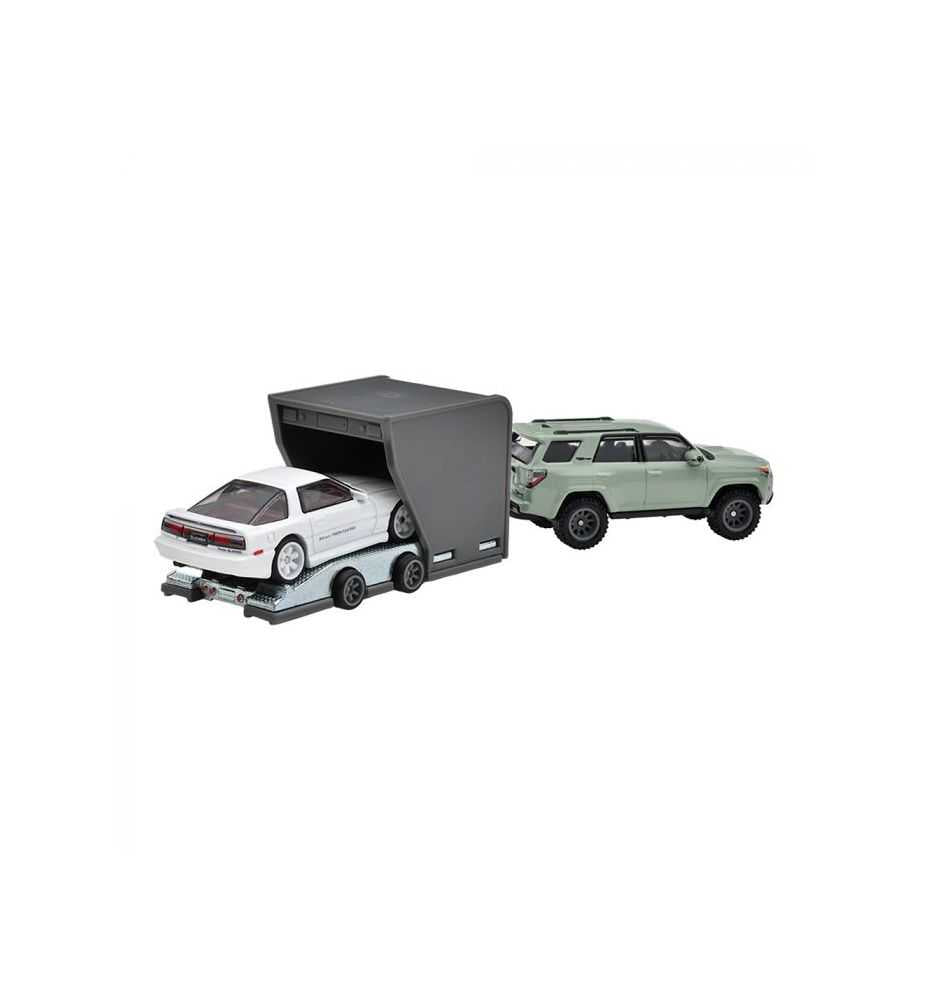 Hot Wheels Team Transport '89 Toyota Supra & '18 Toyota 4Runner Open Trailer