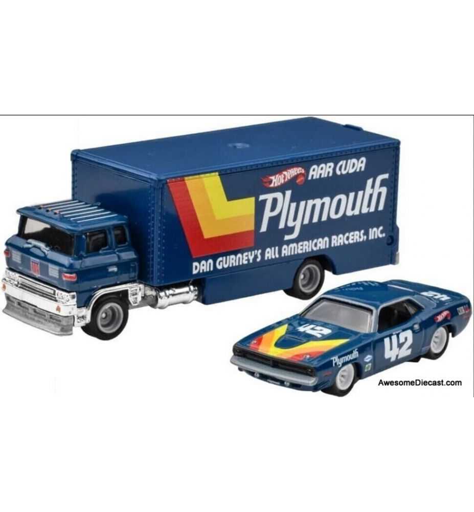 Hot Wheels Team Transport 1970 Plymouth AAR Cuda & Sakura Sprinter