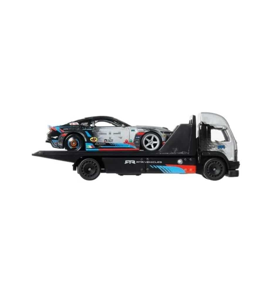 Hot Wheels Team Transport 2024 Ford Mustang RTR Spec 5-FD + Aero Lift